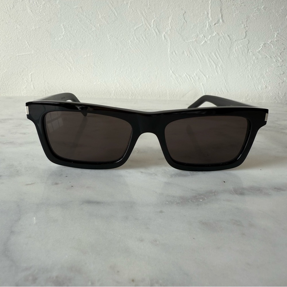 Saint Laurent SL 461 Betty Black Rectangular Sunglasses